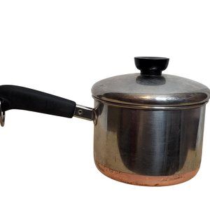 Vintage Revere Ware Copper Clad 1.5 Qt Sauce Pan Pot 5.75 x 3.75 Inches